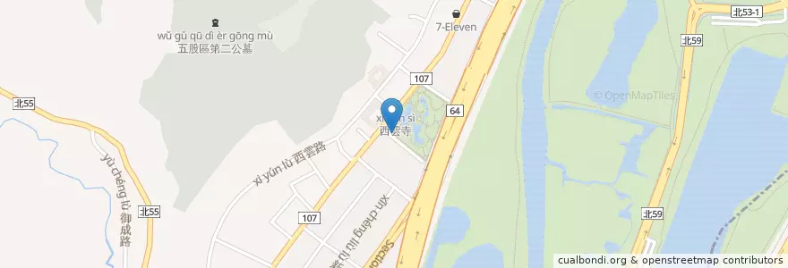 Mapa de ubicacion de 五股國民運動中心 en Taiwan, 新北市, 五股區.