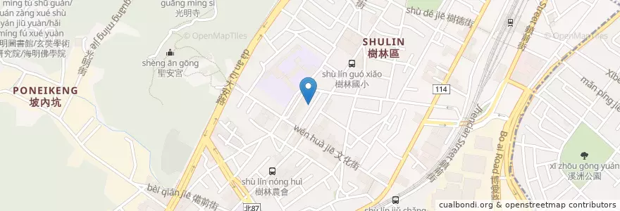 Mapa de ubicacion de 樹林國小 en 台湾, 新北市, 樹林区.