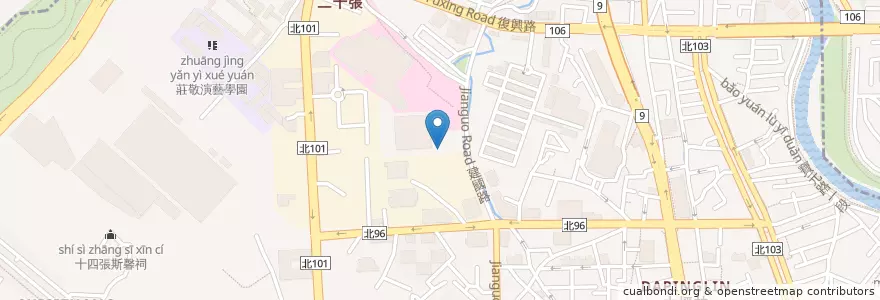 Mapa de ubicacion de 靜思堂停車場入口 en Taiwan, 新北市, 新店區.