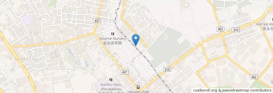 Mapa de ubicacion de カフェ・コパン en 일본, 도쿄도, 분쿄구.