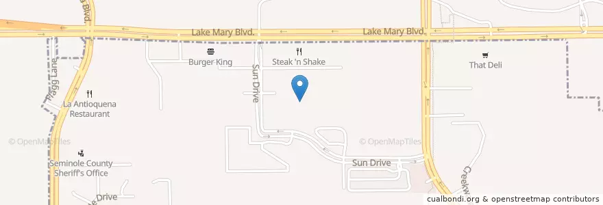 Mapa de ubicacion de Martial Arts World of Lake Mary en Stati Uniti D'America, Florida, Seminole County, Lake Mary.