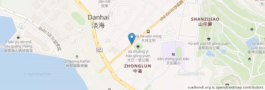 Mapa de ubicacion de 大庄一號公園 en Taiwan, 新北市, 淡水區.