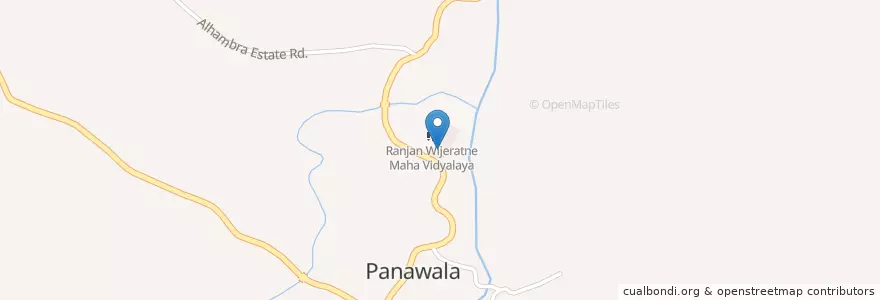 Mapa de ubicacion de Ranjan Wijeratne Maha Vidyalaya en Sri Lanka, සබරගමුව පළාත, කෑගල්ල දිස්ත්‍රික්කය.