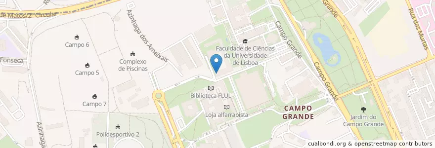 Mapa de ubicacion de Departamento de Engenharia Informática da Universidade de Lisboa en Portugal, Área Metropolitana De Lisboa, Lissabon, Grande Lisboa, Lissabon, Alvalade.