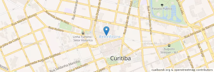 Mapa de ubicacion de Berlin Bar en Brazilië, Regio Zuid, Paraná, Região Geográfica Intermediária De Curitiba, Região Metropolitana De Curitiba, Microrregião De Curitiba, Curitiba.