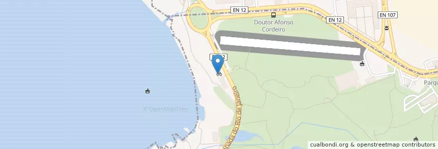 Mapa de ubicacion de Cufra Grill en پرتغال, Norte, Área Metropolitana Do Porto, Porto, Aldoar, Foz Do Douro E Nevogilde.