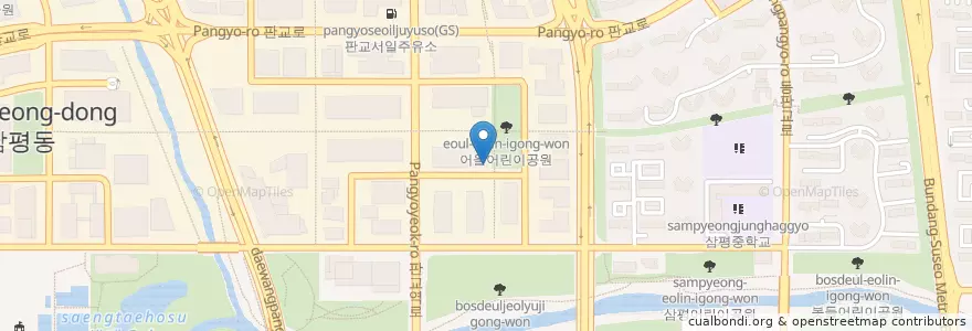 Mapa de ubicacion de 드마노(지1층) en Corea Del Sur, Gyeonggi, 분당구.