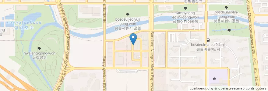 Mapa de ubicacion de 센트럴차이나 (2층) en 大韓民国, 京畿道, 盆唐区.