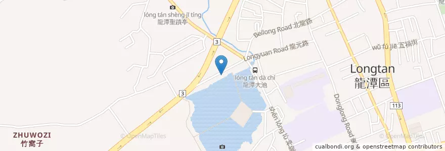 Mapa de ubicacion de 龍潭大池(龍元路) en تایوان, 桃園市, 龍潭區.