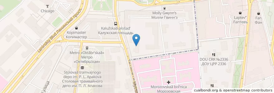 Mapa de ubicacion de Посольство Бахрейна en Russie, District Fédéral Central, Moscou, Центральный Административный Округ, Район Якиманка.
