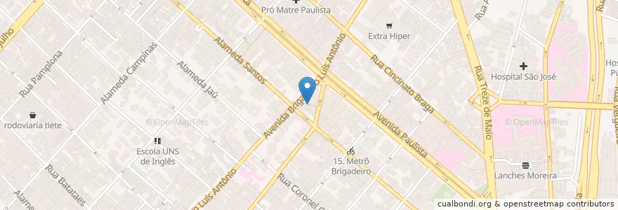 Mapa de ubicacion de Sushi Guen en Бразилия, Юго-Восточный Регион, Сан-Паулу, Região Geográfica Intermediária De São Paulo, Região Metropolitana De São Paulo, Região Imediata De São Paulo, Сан-Паулу.