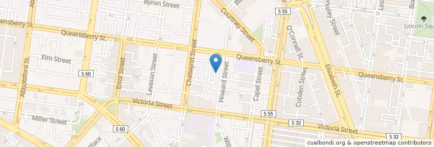 Mapa de ubicacion de Code Black Coffee en أستراليا, ولاية فيكتوريا, City Of Melbourne.