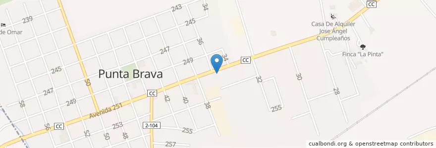 Mapa de ubicacion de Cupet Punta Brava en Küba, La Habana, La Lisa.