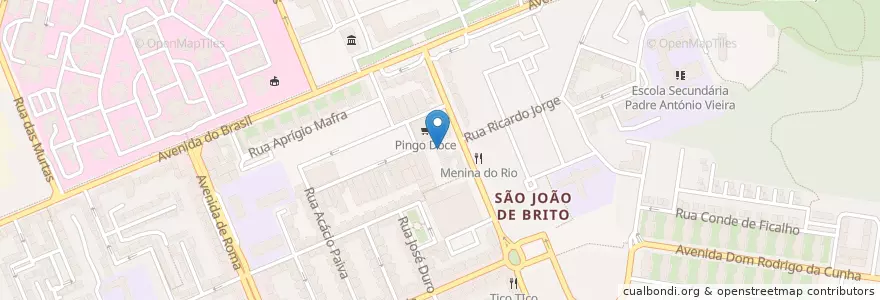 Mapa de ubicacion de Regimento de Sapadores de Bombeiros - 3ª Companhia - Quartel de Alvalade en Portugal, Área Metropolitana De Lisboa, Lisboa, Grande Lisboa, Lisboa, Alvalade.