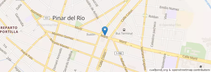 Mapa de ubicacion de El Rápido en キューバ, Pinar Del Río, Pinar Del Río, Ciudad De Pinar Del Río.