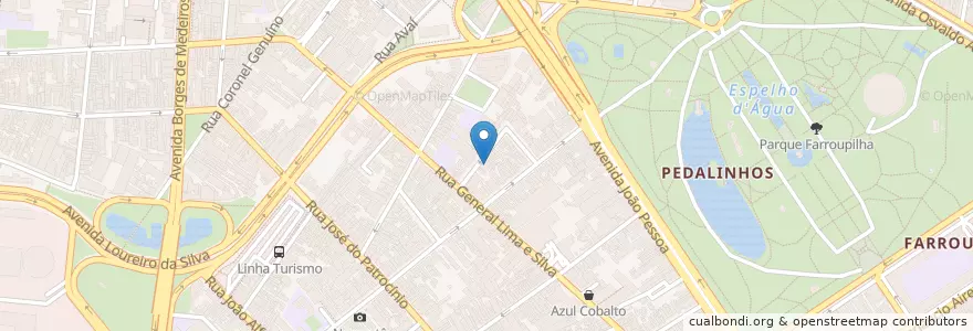Mapa de ubicacion de Damask en Brasil, Região Sul, Rio Grande Do Sul, Região Metropolitana De Porto Alegre, Região Geográfica Intermediária De Porto Alegre, Região Geográfica Imediata De Porto Alegre, Porto Alegre.