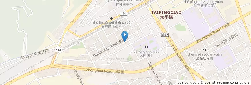 Mapa de ubicacion de 登聖宮 en تايوان, تايبيه الجديدة, 樹林區.