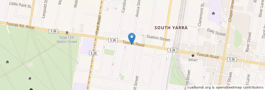 Mapa de ubicacion de Wagyu Ya en استرالیا, Victoria, City Of Stonnington.
