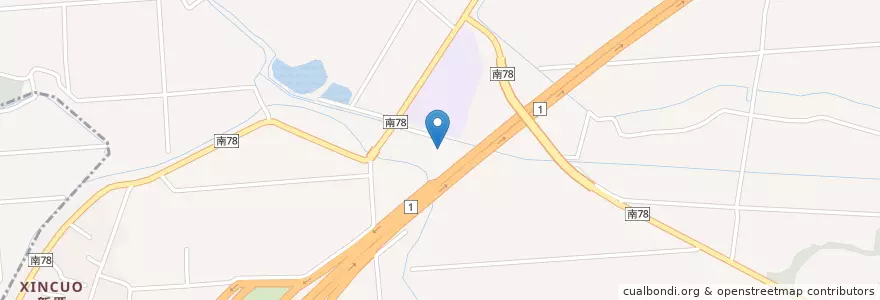 Mapa de ubicacion de 後壁隔離站 en Taiwan, Tainan, Houbi.