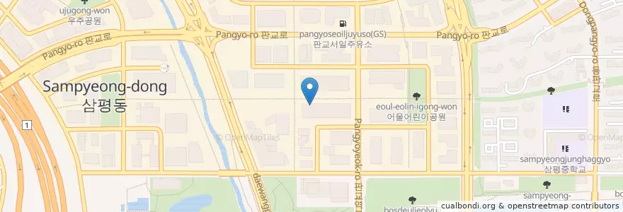 Mapa de ubicacion de 본가(2층) en Güney Kore, 경기도, 분당구.