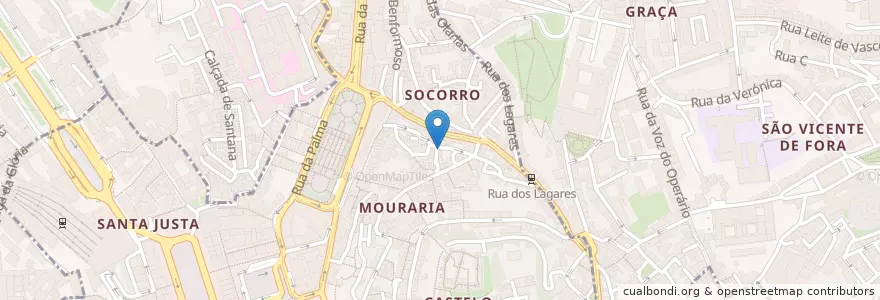 Mapa de ubicacion de Café Parreirinha en 포르투갈, Área Metropolitana De Lisboa, Lisboa, Grande Lisboa, 리스본, Santa Maria Maior.