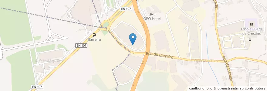 Mapa de ubicacion de Drive on Holidays Car Rental en Португалия, Северный, Porto, Área Metropolitana Do Porto, Maia, Moreira.
