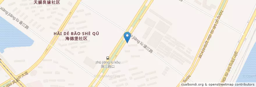 Mapa de ubicacion de 丰和新城北苑西门 en 中国, 江西省, 南昌市, 红谷滩区, 凤凰洲管理处.