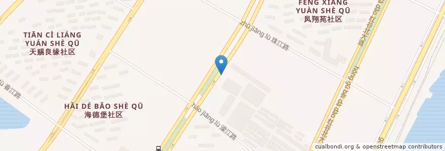 Mapa de ubicacion de 南昌日报 en Chine, Jiangxi, Nanchang, 红谷滩区, 凤凰洲管理处.
