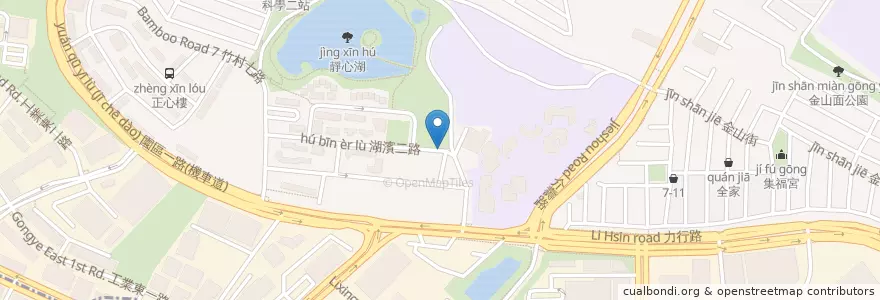 Mapa de ubicacion de 金山寺 en 臺灣, 臺灣省, 新竹市, 東區.