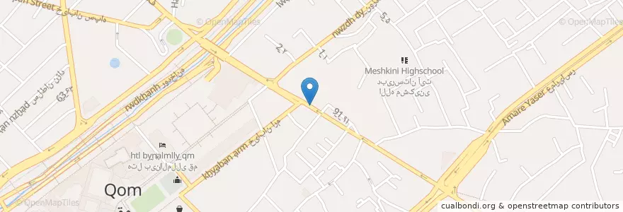 Mapa de ubicacion de ایستگاه جمکران en Iran, Qom, شهرستان قم, بخش مرکزی, قم.
