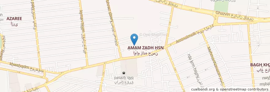 Mapa de ubicacion de درمانگاه خیریه امامزاده حسن en İran, Tahran Eyaleti, شهرستان تهران, Tahran, بخش مرکزی شهرستان تهران.