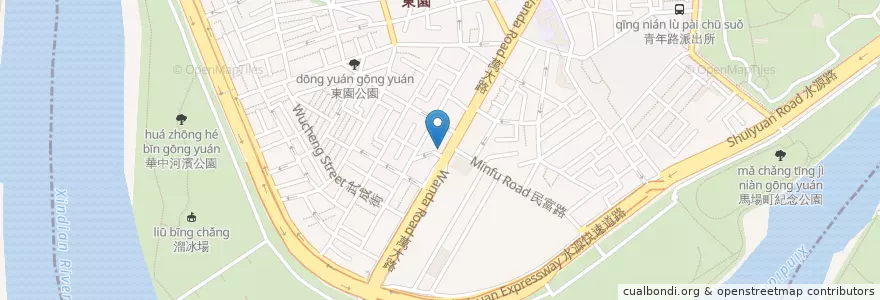Mapa de ubicacion de 臺北萬大路郵局 en Taiwan, 新北市, Taipé, 萬華區.