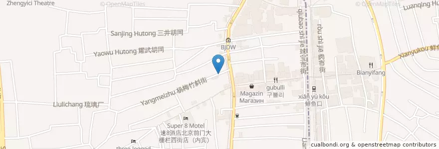 Mapa de ubicacion de 东北囤东北菜 en 中国, 北京市, 河北省, 西城区.