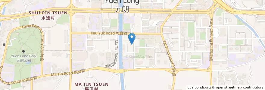 Mapa de ubicacion de 新福星潮州打冷 en 중국, 홍콩, 광둥성, 신제, 元朗區 Yuen Long District.