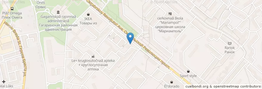 Mapa de ubicacion de Sushi Box en Russie, District Fédéral Du Sud, Sébastopol, Севастополь, Гагаринский Район, Гагаринский Округ.