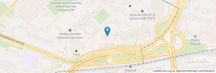 Mapa de ubicacion de Планета здоровья en Russia, Distretto Federale Centrale, Москва, Северный Административный Округ, Хорошёвский Район.
