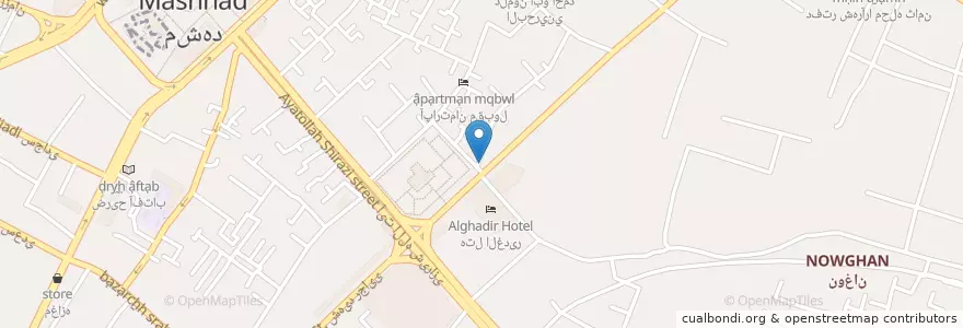 Mapa de ubicacion de رستوران صبا en 이란, استان خراسان رضوی, شهرستان مشهد, مشهد, بخش مرکزی شهرستان مشهد.