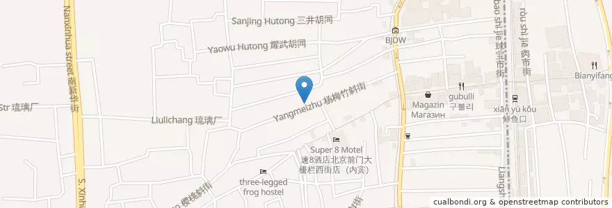 Mapa de ubicacion de 棋牌室 en China, Pequim, Hebei, 西城区.