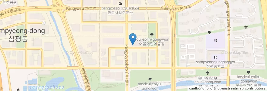 Mapa de ubicacion de 이태리부대찌개(지1층) en Südkorea, Gyeonggi-Do, 분당구.