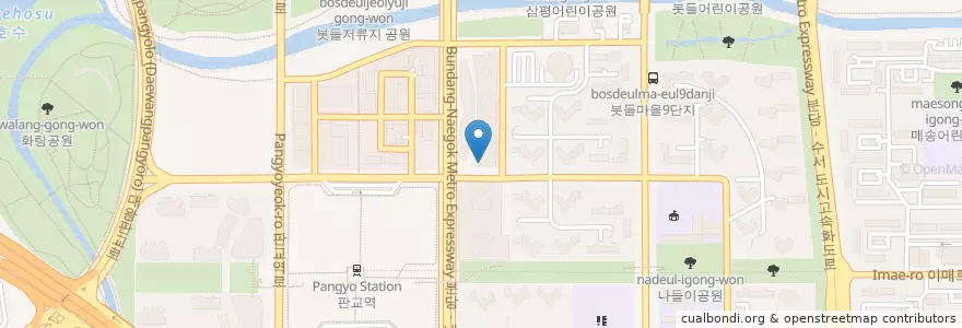 Mapa de ubicacion de 계절밥상(2층) en كوريا الجنوبية, 경기도, 분당구.