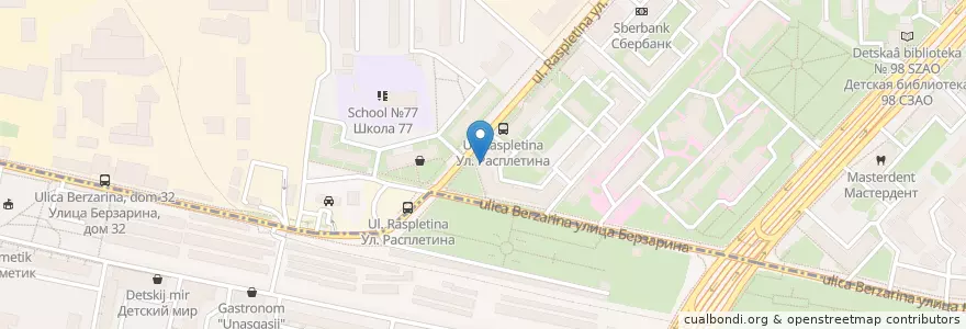 Mapa de ubicacion de Дом Романса en Rusia, Distrito Federal Central, Москва, Северо-Западный Административный Округ, Район Хорошёво-Мнёвники.