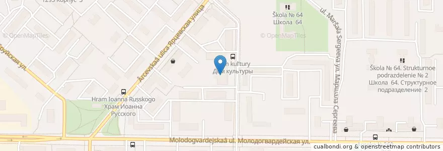 Mapa de ubicacion de Дом культуры "Зодчие" en Russia, Central Federal District, Moscow, Western Administrative Okrug, Kuntsevo District.