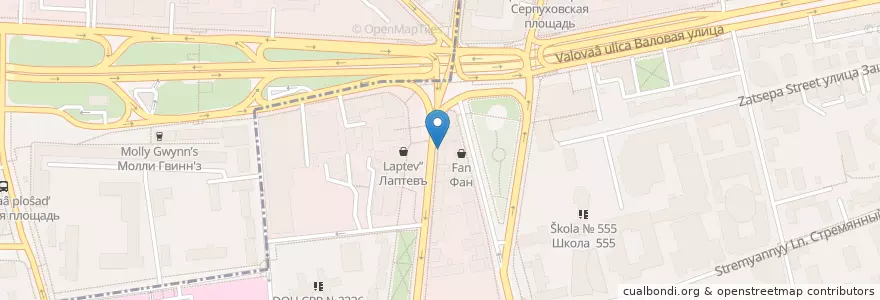 Mapa de ubicacion de KFC en Rusland, Centraal Federaal District, Moskou, Центральный Административный Округ, Район Замоскворечье.