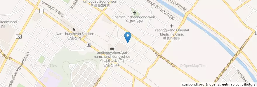 Mapa de ubicacion de 삼대막국수 en Südkorea, Gangwon-Do.