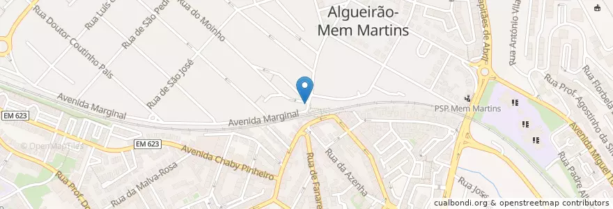 Mapa de ubicacion de GALEÃO en Portugal, Área Metropolitana De Lisboa, Lisbon, Grande Lisboa, Sintra, Algueirão-Mem Martins.