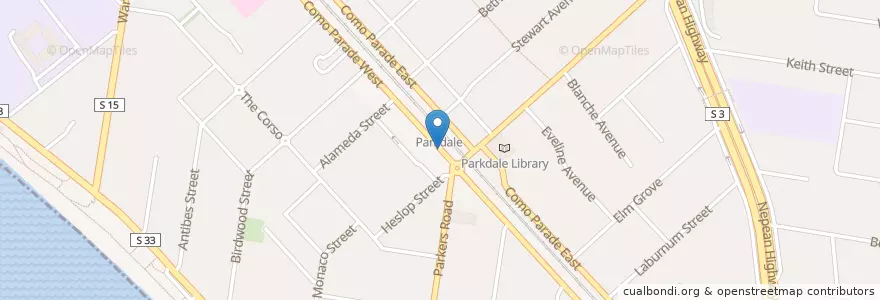 Mapa de ubicacion de Terry White Chemmart en オーストラリア, ビクトリア, City Of Kingston.