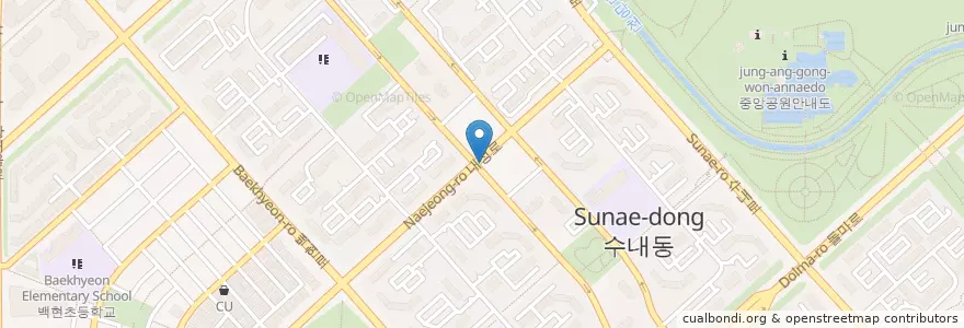 Mapa de ubicacion de 하나은행 en کره جنوبی, گیونگی-دو, 분당구.