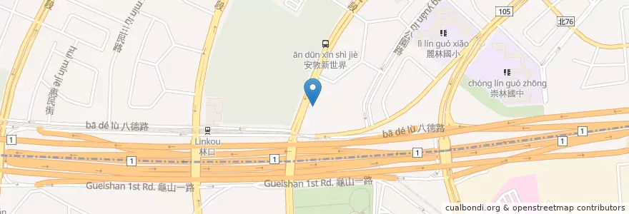 Mapa de ubicacion de 中華郵政(林口) en Taiwan, 新北市.
