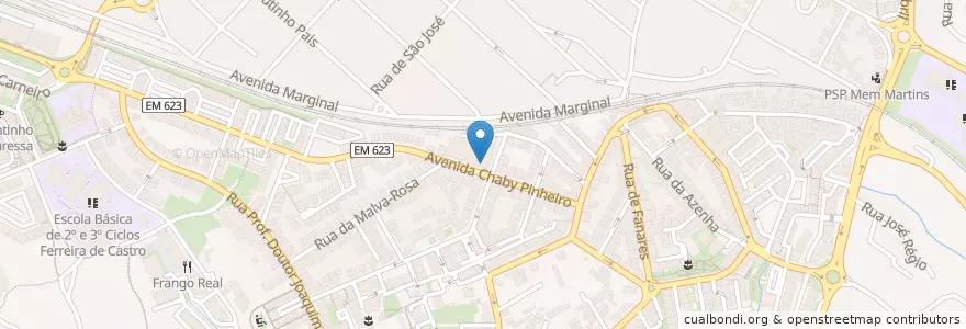 Mapa de ubicacion de Orquídea en 포르투갈, Área Metropolitana De Lisboa, Lisboa, Grande Lisboa, Sintra, Algueirão-Mem Martins.