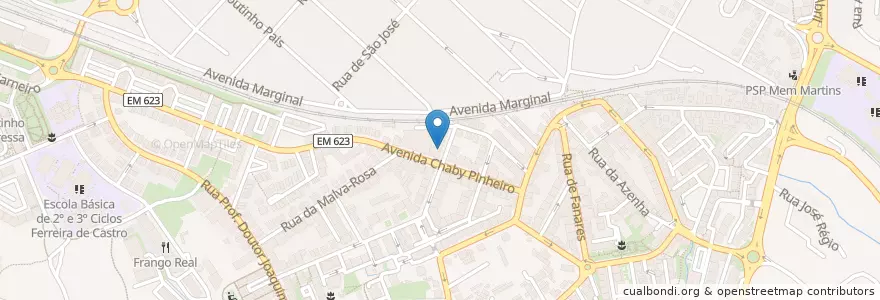 Mapa de ubicacion de Clínica Dentária Doutor Madeira en Portekiz, Área Metropolitana De Lisboa, Lisboa, Grande Lisboa, Sintra, Algueirão-Mem Martins.